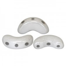 Les perles par Puca® Arcos beads Opaque white ceramic look 03000/14400